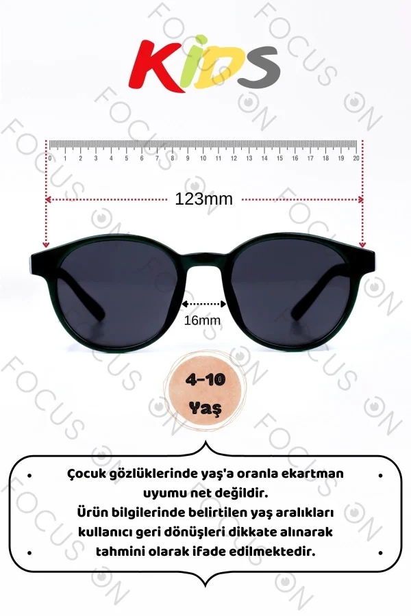 2-8 Yaş Polarize Çocuk Güneş Gözlüğü - Yeşil - Görsel 3