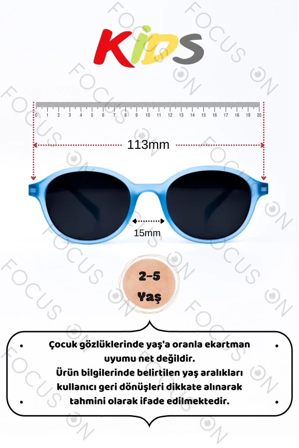 1-4 Yaş Polarize Çocuk Güneş Gözlüğü - Cappucino - Görsel 4
